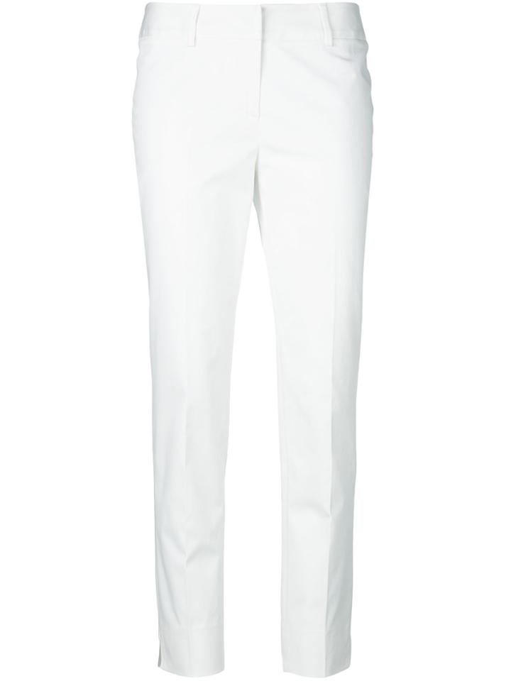 Alberto Biani Slim Cropped Trousers - White