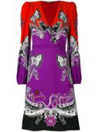 Roberto Cavalli Paisley V-neck Dress - Multicolour