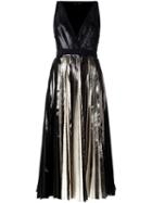 Proenza Schouler Metallic Pleated Dress