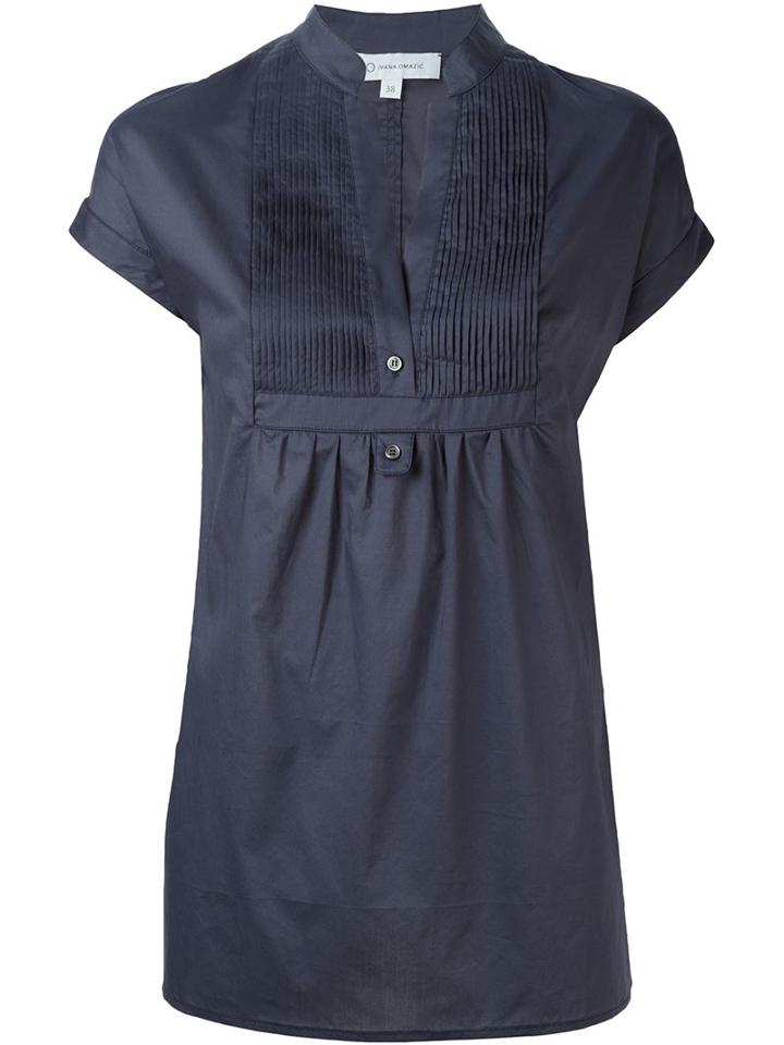 Io Ivana Omazic Pleated Front Panel Blouse