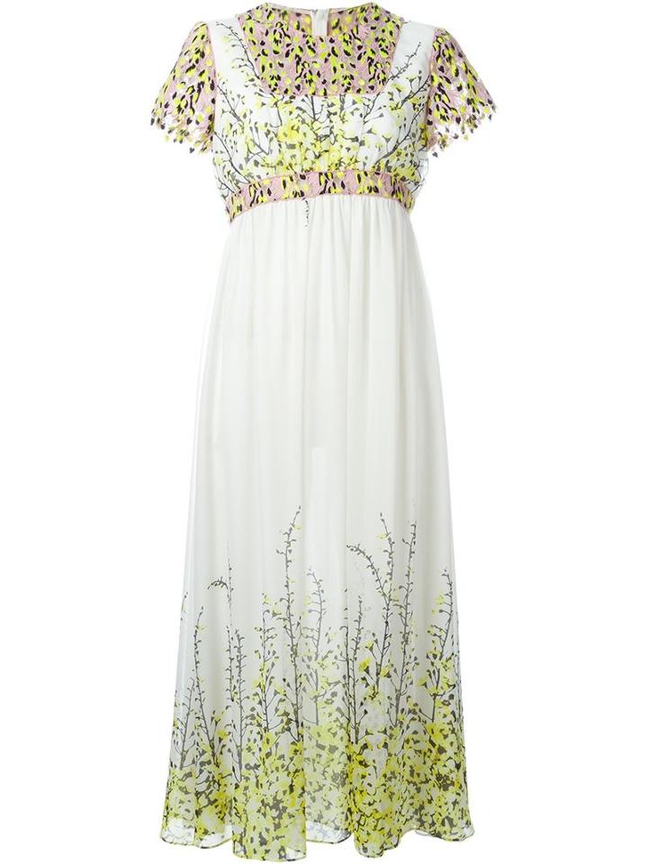Giambattista Valli Floral Print Pleated Dress