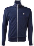 Moncler Colour Block Zipped Sweatshirt, Men's, Size: Large, Blue, Cotton/polyamide