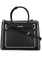 Love Moschino Logo Plaque Tote, Women's, Black