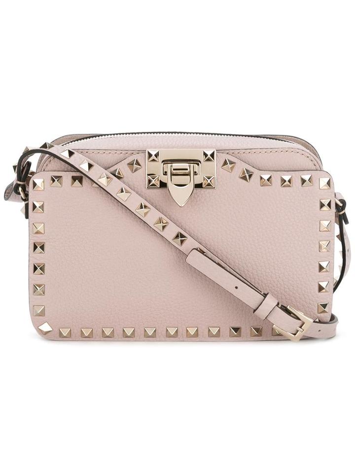 Valentino Valentino Garavani Rockstud Crossbody Bag, Women's, Nude/neutrals, Calf Leather/metal (other)