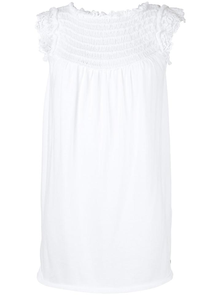 Twin-set Gathered Front Top, Women's, Size: 42, White, Cotton