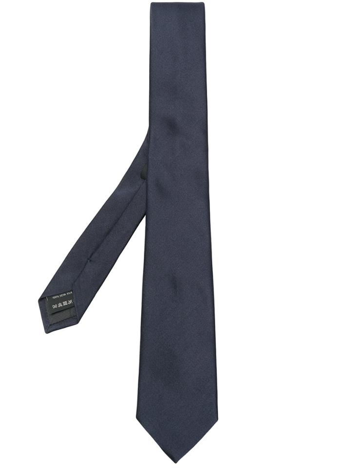 Z Zegna Plain Tie - Blue