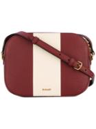 Bally - Stripe Detail Crossbody Bag - Women - Calf Leather - One Size, Red, Calf Leather