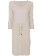 Max & Moi Drawstring Waist Dress - Neutrals