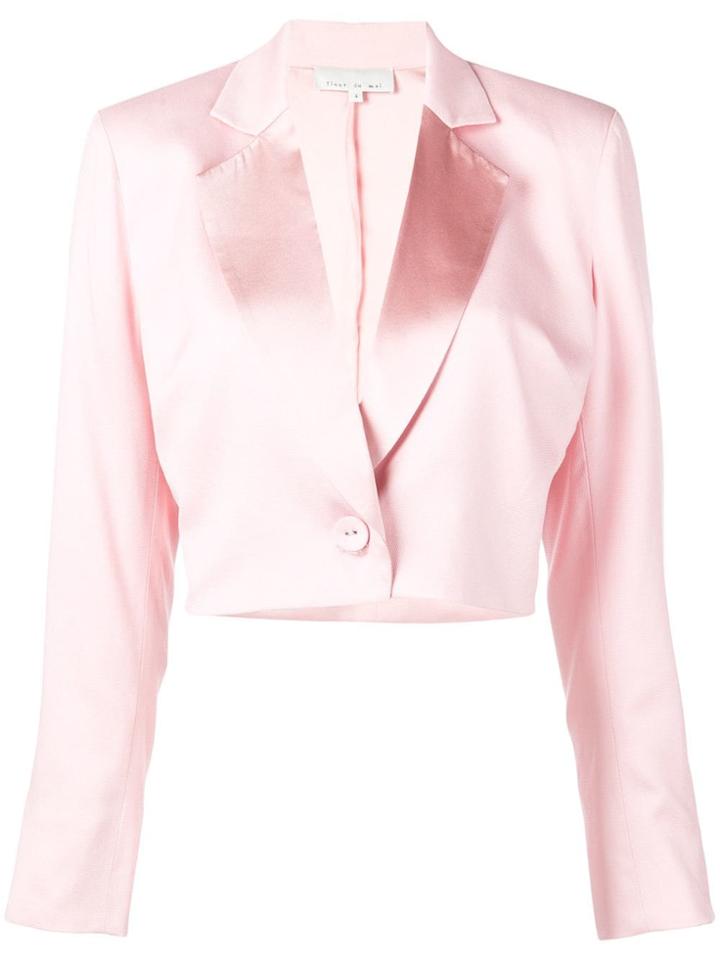 Fleur Du Mal Cropped Blazer - Pink