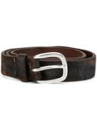 Orciani Distressed Finish Belt - Brown