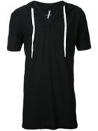First Aid To The Injured - Lacunae Hooded T-shirt - Unisex - Cotton - 2, Black, Cotton