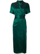 Daniela Gregis - Metallic Shift Dress - Women - Silk - 1, Green, Silk