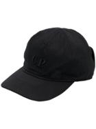Cp Company Logo Embroidered Baseball Cap - Black