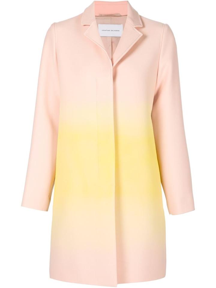 Jonathan Saunders Gradient Coat, Women's, Size: 38, Pink/purple, Cupro