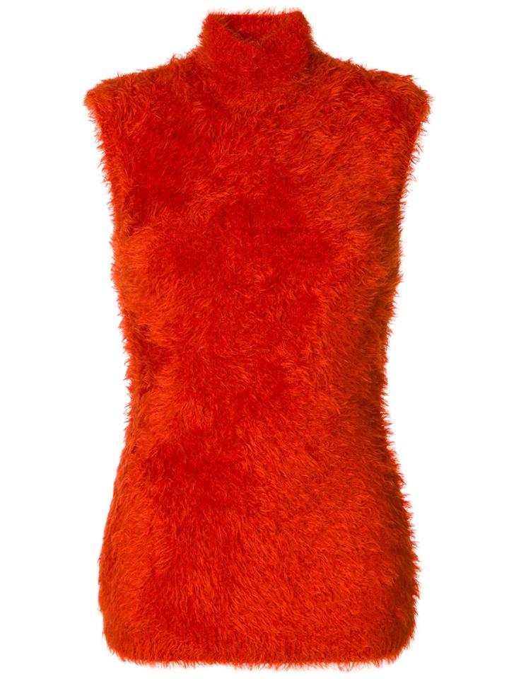 Marni Sleeveless Chenille Top - Yellow & Orange