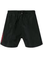 Pressure Printed Swim Shorts - Black