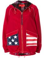 Tommy Hilfiger Stars And Stripes Hooded Jacket - Red