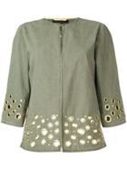 Steffen Schraut Punch-hole Fitted Jacket - Green