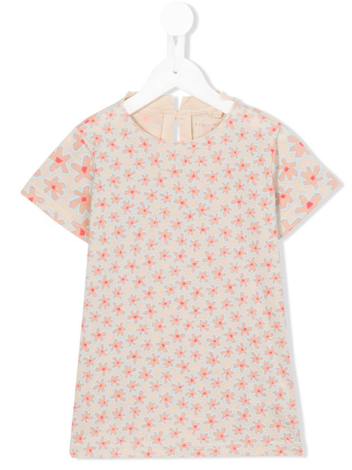 Stella Mccartney Kids Flower Print Tunic Top, Toddler Girl's, Size: 4 Yrs, Pink/purple