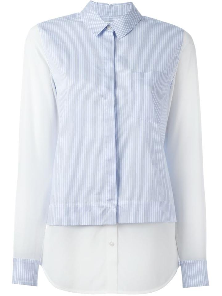 Vince Paneled Pinstripe Shirt