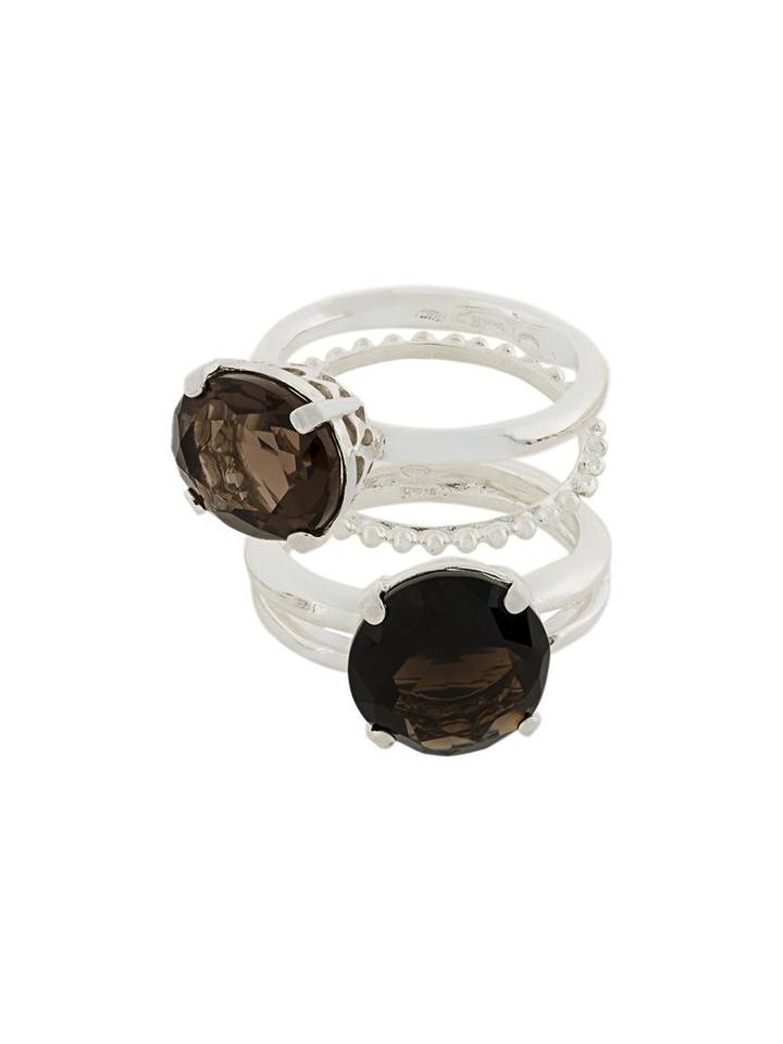 Wouters & Hendrix 'my Favourite' Stacking Ring Set, Size: 54, Metallic