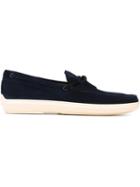 Tod S Suede Loafer Shoes, Men's, Size: 42, Blue, Rubber/suede/leather