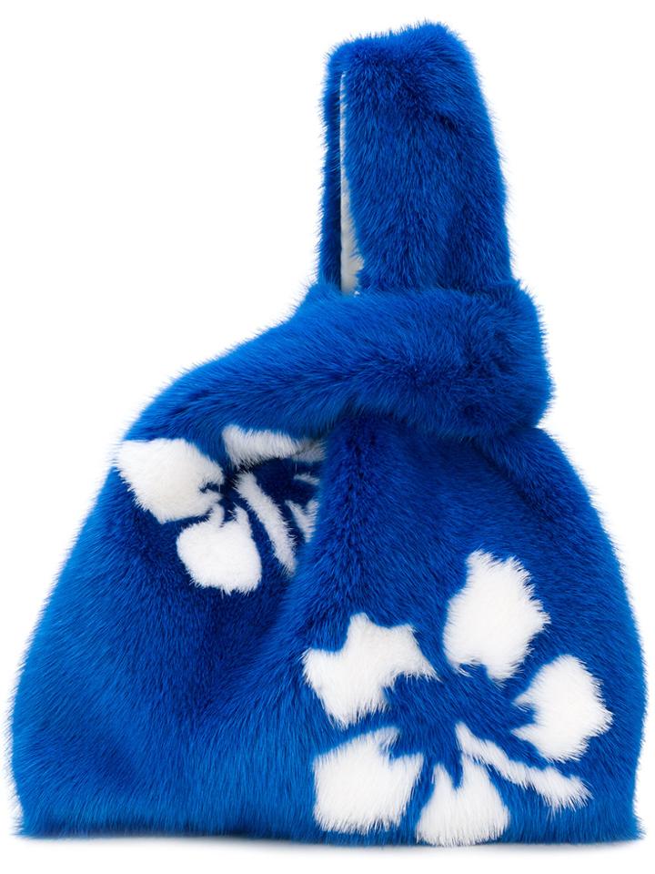 Simonetta Ravizza Furrissima Hibiscus Tote - Blue