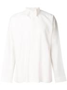 Homme Plissé Issey Miyake - Stylized Collar Plain Shirt - Men - Polyester - 4, White, Polyester