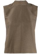 Msgm Back Tie Detail Vest - Brown