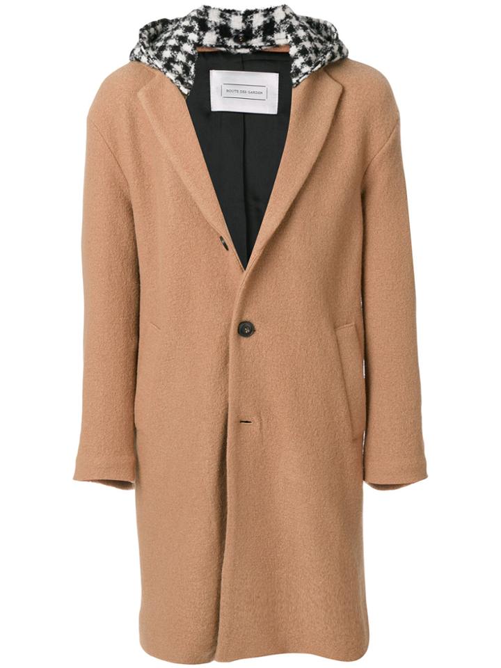 Route Des Garden Contrast Hood Coat - Brown