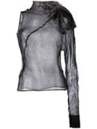 A.f.vandevorst Patterned One Sleeve Blouse - Grey