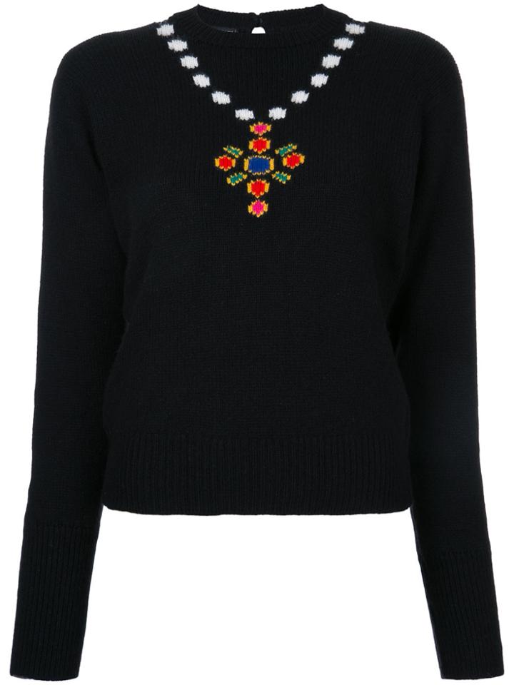 Chanel Vintage Cc Logo Longsleeved Jumper - Black