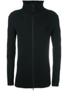 Ann Demeulemeester Long Ribbed Zipped Cardigan, Men's, Size: Small, Black, Cashmere/wool