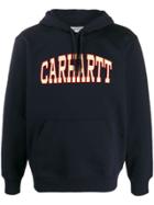 Carhartt Wip Logo Print Hoodie - Blue