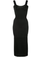 Fleur Du Mal Fitted Knit Midi Dress - Black