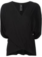 Zero + Maria Cornejo Draped V-neck Top, Women's, Size: Medium, Black, Viscose/spandex/elastane