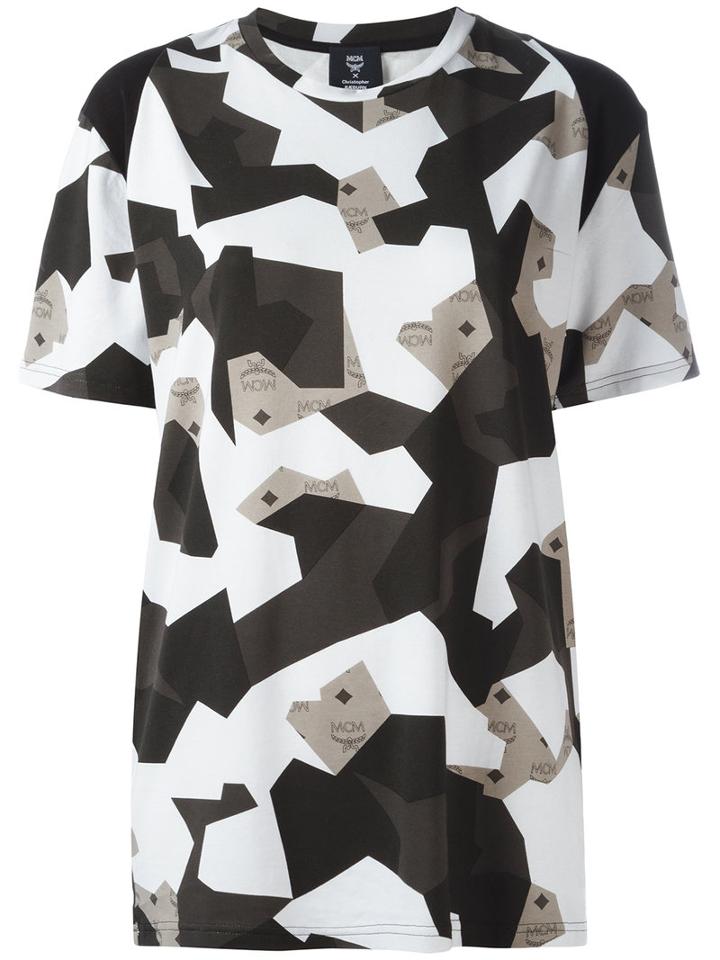 Mcm - Camouflage Print T-shirt - Women - Cotton/spandex/elastane/lyocell - S, White, Cotton/spandex/elastane/lyocell