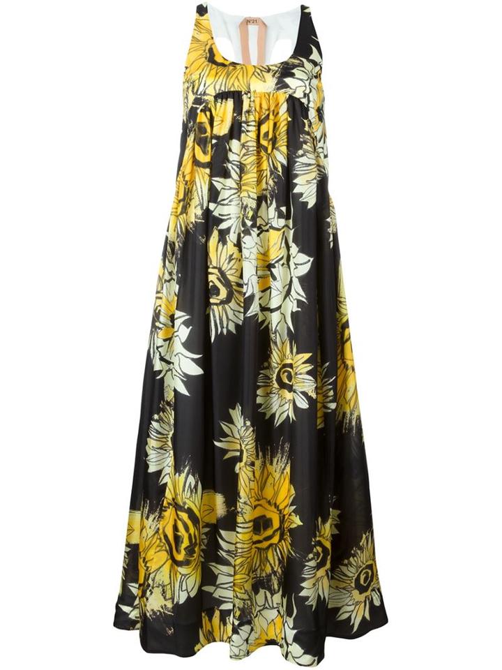 No21 Flower Print Maxi Dress