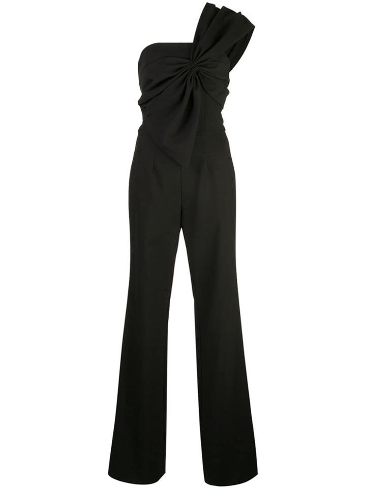 Josie Natori Bow Detail Jumpsuit - Black