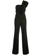 Josie Natori Bow Detail Jumpsuit - Black
