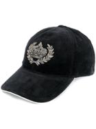 Dolce & Gabbana Velvet Crest Cap - Black