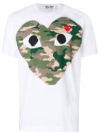 Comme Des Garçons Play Camouflage Heart Eyes T-shirt - White