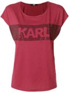 Karl Lagerfeld Embellished Logo T-shirt - Red