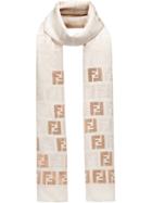 Fendi Ff Motif Stole Scarf - Pink