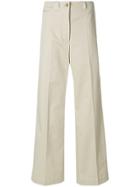 Burberry Wide Leg Tailored Trousers - Nude & Neutrals