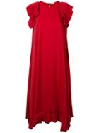 P.a.r.o.s.h. Pleated Asymmetrical Dress - Red