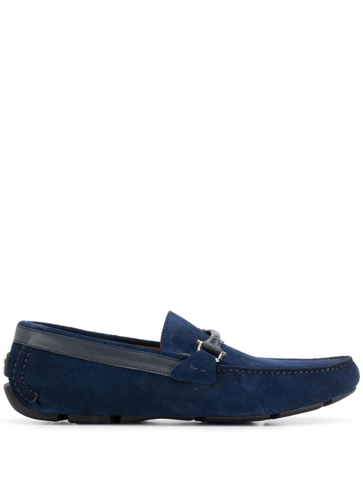 Baldinini Leather Trim Loafers - Blue
