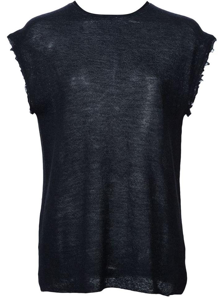 Helmut Lang Frayed Sleeve Tank Top
