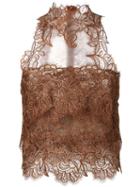 Ermanno Scervino High Neck Lace Top