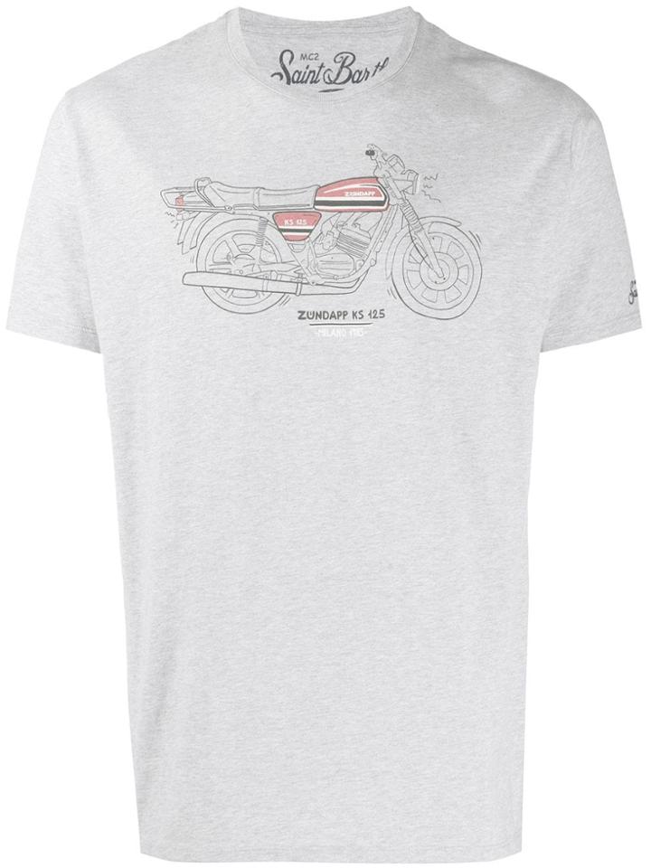 Mc2 Saint Barth Motor Print T-shirt - Grey